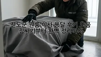 진도군 원룸 이사, 용달 후기 모음: 짐싸기부터 완벽 정리까지!
