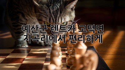 예산군 렌트카: 고덕면 지곡리에서 편리하게 🚗